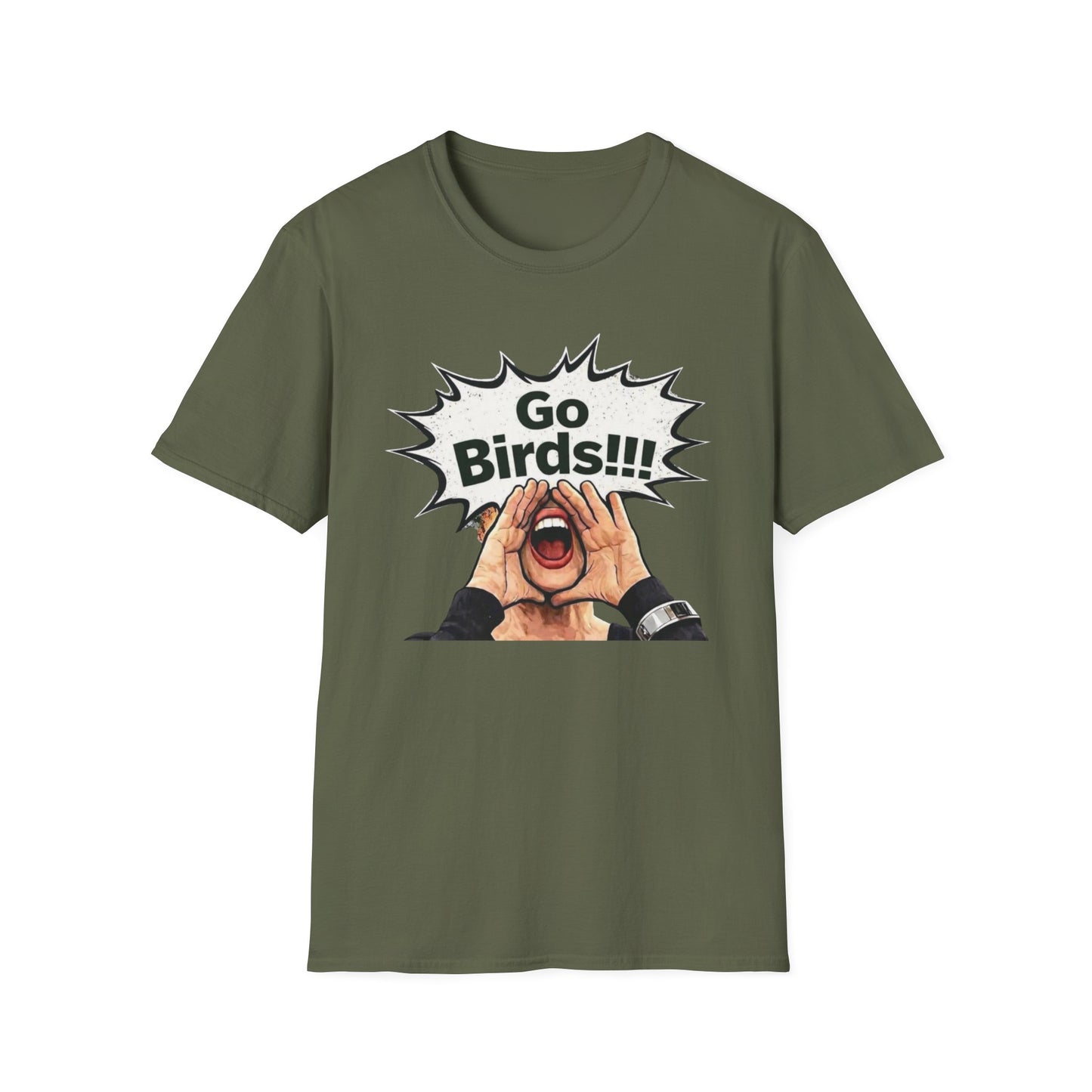 Go Bird Shouting Fan T-Shirt
